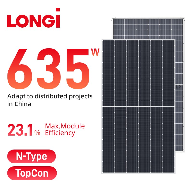 LONGi Hi-MO7 Bifaciaal 615-645w LR5-78HGD zonnepaneel