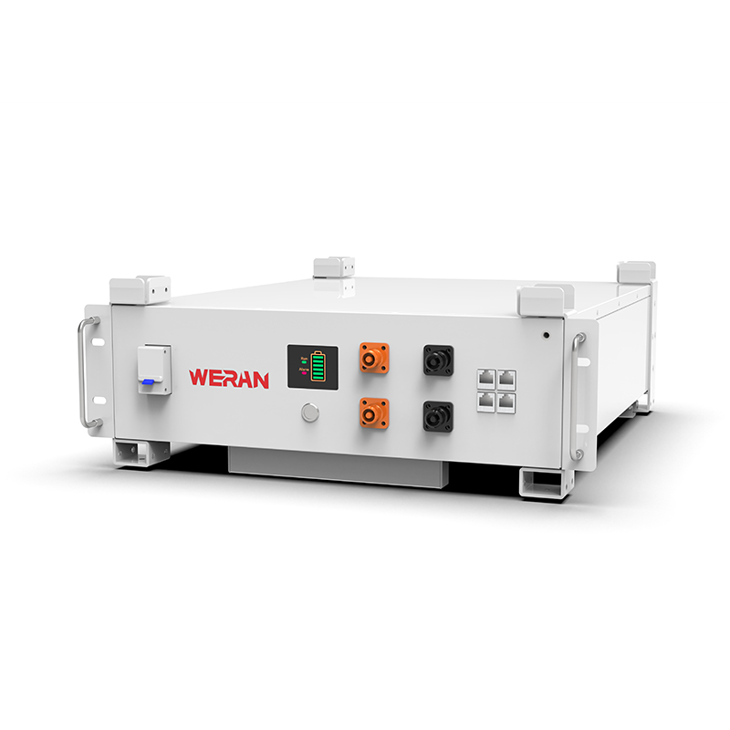 WERAN WRL-48100RW 51,2 V 100 Ah LiFePO4 rekbatterij (5,12 kWh) – 8000 cycli, CAN/RS485, stapelbaar Home ESS