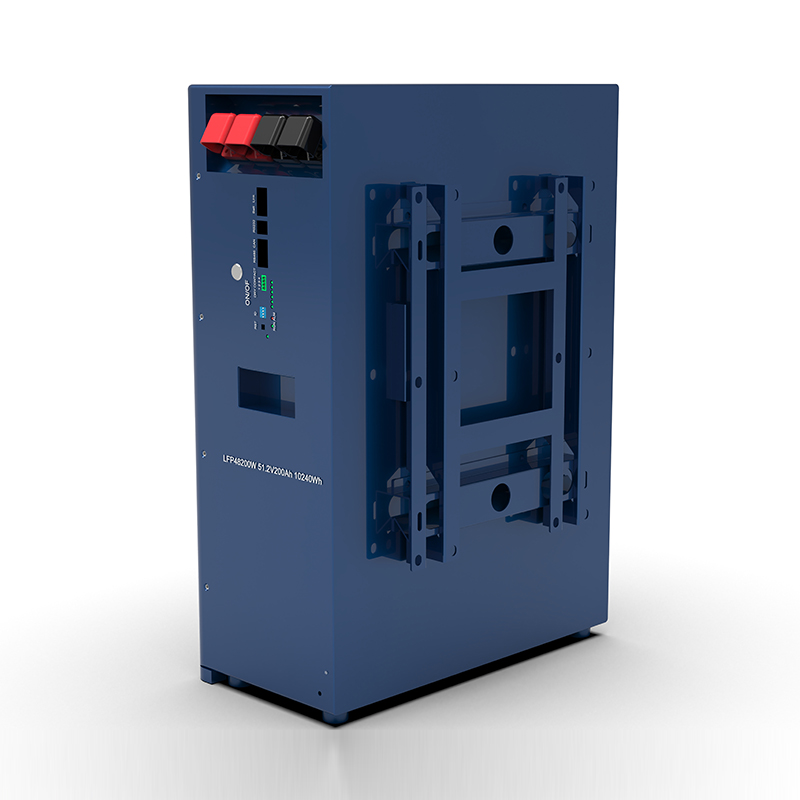 WERAN WRL-48100WB 51,2 V 100 Ah wandgemonteerde LiFePO4-batterij (5,12 kWh) – IP65, 6000 cycli, zonne-opslag buitenshuis