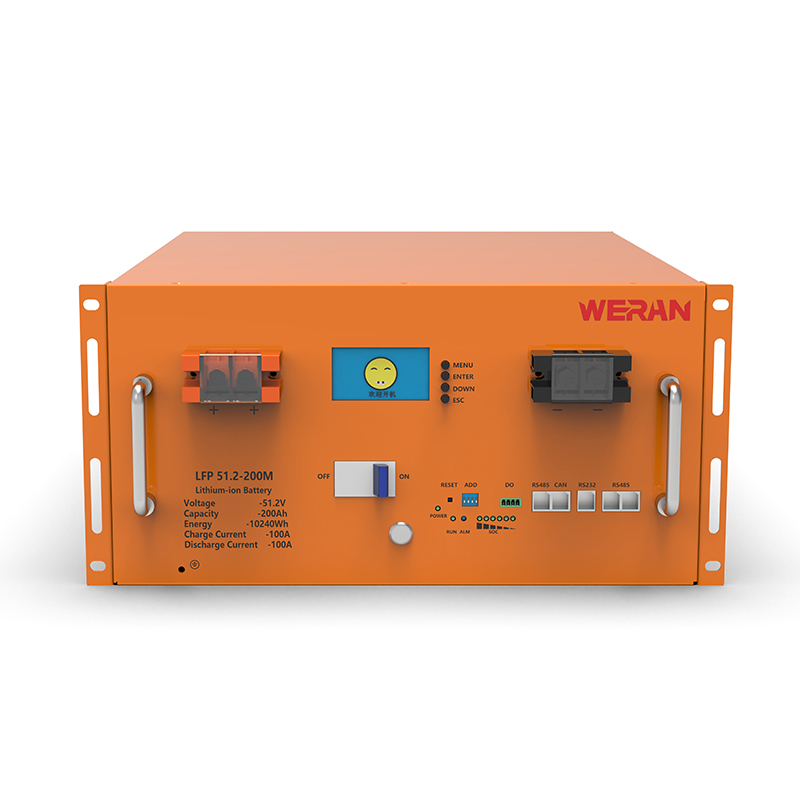 WERAN WRL-48200RO 51,2 V 200 Ah LiFePO4 rekbatterij (10,24 kWh) – 8000 cycli, hoge stroomsterkte, modulaire zonne-opslag