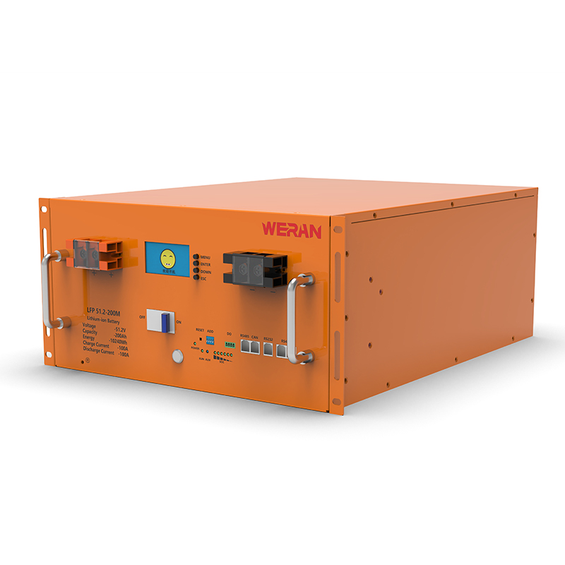 WERAN WRL-48200RO 51,2 V 200 Ah LiFePO4 rekbatterij (10,24 kWh) – 8000 cycli, hoge stroomsterkte, modulaire zonne-opslag