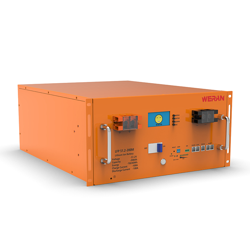 WERAN WRL-48200RO 51,2 V 200 Ah LiFePO4 rekbatterij (10,24 kWh) – 8000 cycli, hoge stroomsterkte, modulaire zonne-opslag