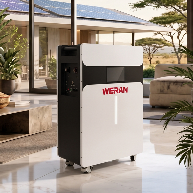 WERAN 51,2 V 314 Ah 16 kWh roltype LiFePO4-batterijpakket voor energieopslag thuis